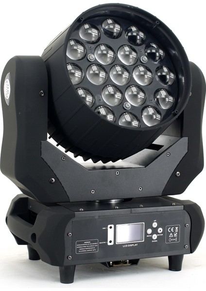 Dmx Pro SPB014 19×12W LED Moving Head Zoom Wash 4 Adet Set + Çanta