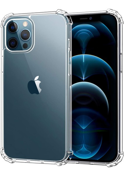 Apple iPhone 12 Pro Max Ultra İnce Antishock Şeffaf Silikon Kılıf