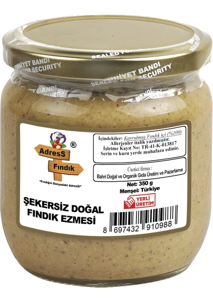 Adress Fındık Adress Fındık- Fındık Ezmesi 350 gr