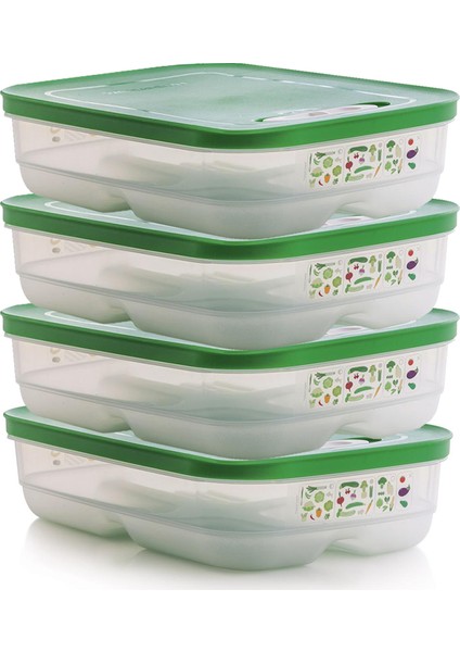 Sera Buzdolabı Saklama Kabı Yatay 4 x 1.8 lt