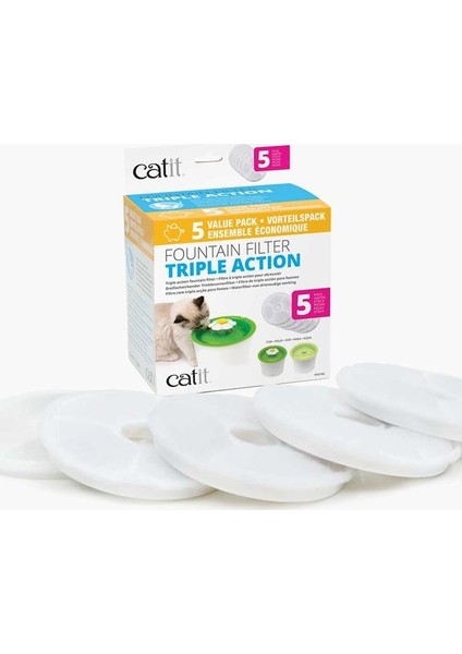 Catit Kedi Suluğu Filtresi 5li 43747W 43742W ve 55600 Modelleri