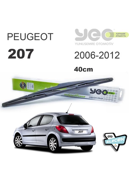 Peugeot 207 Arka Silecek 2006-2012 Yeo Wiperear