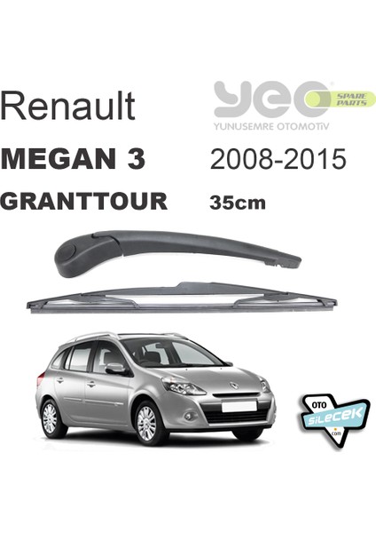 Renault Megane 3 Grandtour Arka Silecek Kolu Set 2008-2015