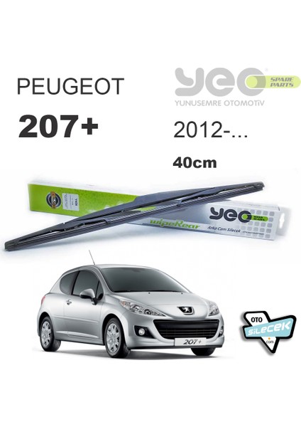 Peugeot 207+ Arka Silecek 2012-... Yeo Wiperear