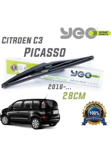 Citroen C3 Picasso Arka Silecek 2016-..