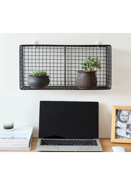 Dekoratif Metal 2 Gözlü Kafes Go Duvar Rafı indirimleri