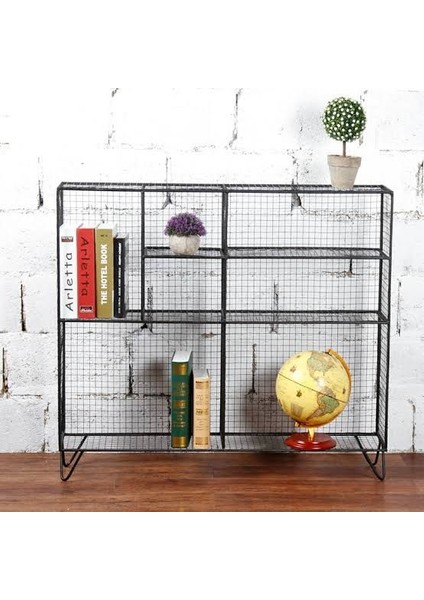 Tel Grid 7’raflı Modern Kitaplık Modeli & Raf Modelleri