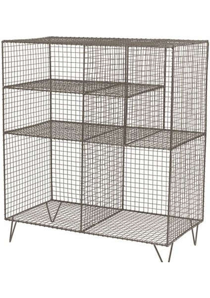 Tel Grid 7’raflı Modern Kitaplık Modeli & Raf Modelleri