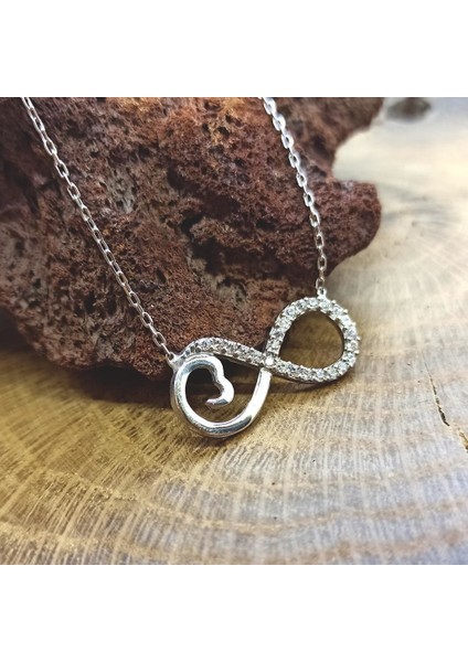 Kalpli Sonsuzluk Kadın Gümüş Kolye modelleri