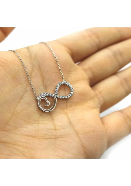 Kalpli Sonsuzluk Kadın Gümüş Kolye fırsatları