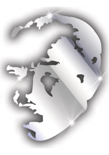 3D Metal Sticker Siluet 7 x 5 cm