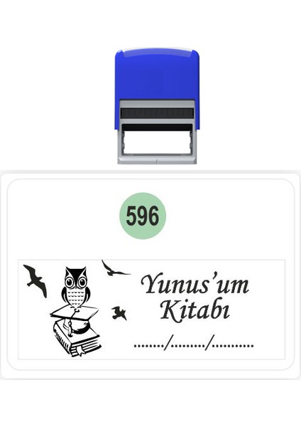 Kaşe Kitap Mührü Kitap Damgası Kişiye Özel Kaşe 596