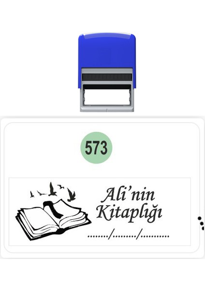 Kaşe Kitap Mührü Kitap Damgası Kişiye Özel Kaşe 573