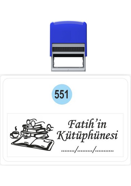 Kaşe Kitap Mührü Kitap Damgası Kişiye Özel Kaşe 551