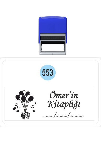 Kaşe Kitap Mührü Kitap Damgası Kişiye Özel Kaşe 553