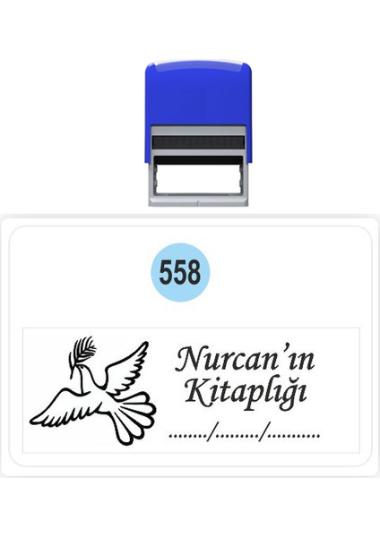 Kaşe Kitap Mührü Kitap Damgası Kişiye Özel Kaşe 558