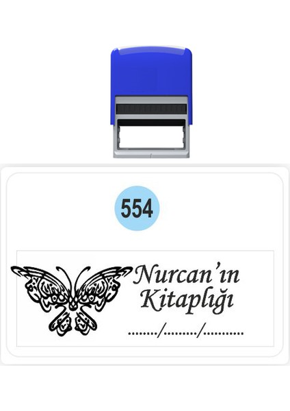 Kaşe Kitap Mührü Kitap Damgası Kişiye Özel Kaşe 554