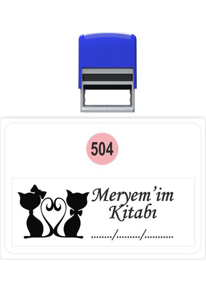 Kaşe Kitap Mührü Kitap Damgası Kişiye Özel Kaşe 504