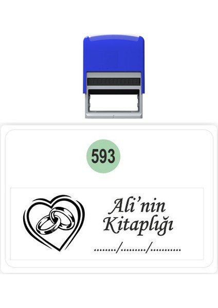 Kaşe Kitap Mührü Kitap Damgası Kişiye Özel Kaşe 593