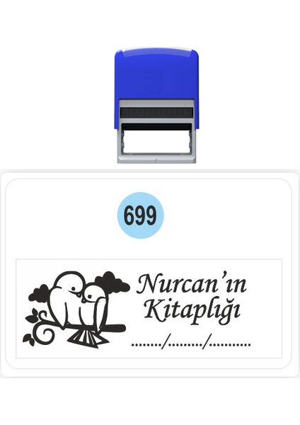 Kaşe Kitap Mührü Kitap Damgası Kişiye Özel Kaşe 699