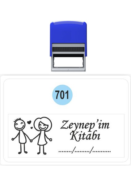 Kaşe Kitap Mührü Kitap Damgası Kişiye Özel Kaşe 701