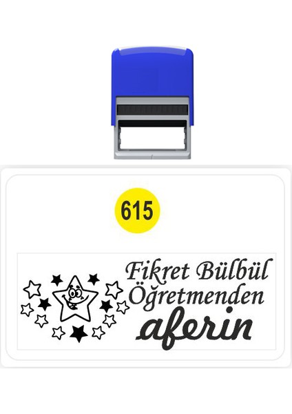 Aferin Öğretmen Kaşe Kaşe Kitap Mührü Kitap Damgası Kişiye Özel Kaşe 615