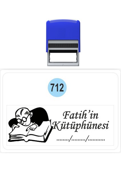 Kaşe Kitap Mührü Kitap Damgası Kişiye Özel Kaşe 712