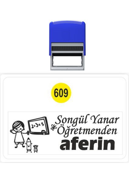 Baskı Life Öğretmen Aferin  Kaşe  Kitap Mührü Kitap Damgası Kişiye Özel Kaşe 609