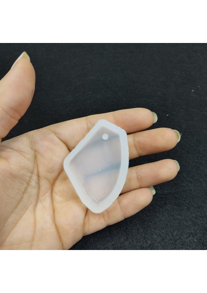 Reçine Epoksi Kalıp Kolye Anahtarlık Oval Süsleme - 414