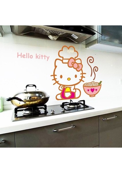 Kt Decoration Hello Kity Mutfak Kız Çocuk Odası Ev Dekorasyonu Duvar Dekoru Sticker fiyatları