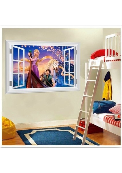 Kt Decoration Rapunzel Prenses Çocuk Odası Pvc Duvar Sticker fiyatları