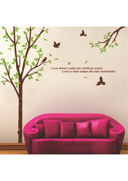 Kt Decoration Ağaç ve Kuşlar Pvc Duvar Sticker modelleri