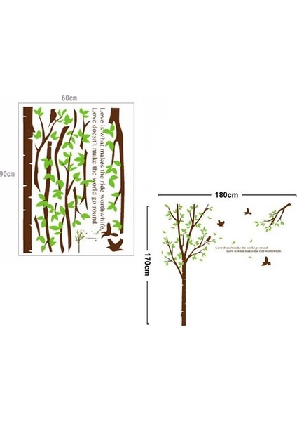 Kt Decoration Ağaç ve Kuşlar Pvc Duvar Sticker fırsatları