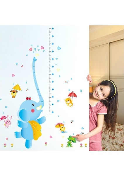 Kt Decoration Boy Ölçer Sevimli Fil Bebek ve Çocuk Odası Dekorasyonu Pvc Duvar Sticker modelleri