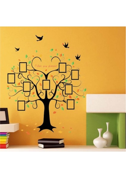 Kt Decoration Dev Boyutlu Soy Ağacı Şekilli Fotoğraf Resim Çerçeveli Pvc Duvar Sticker