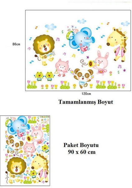 Kt Decoration Bebek Odası Dekorasyonu Hediyelik Kendinden Yapışkanlı Kolayca Çıkartılabilen Pvc Duvar Sticker fırsatları