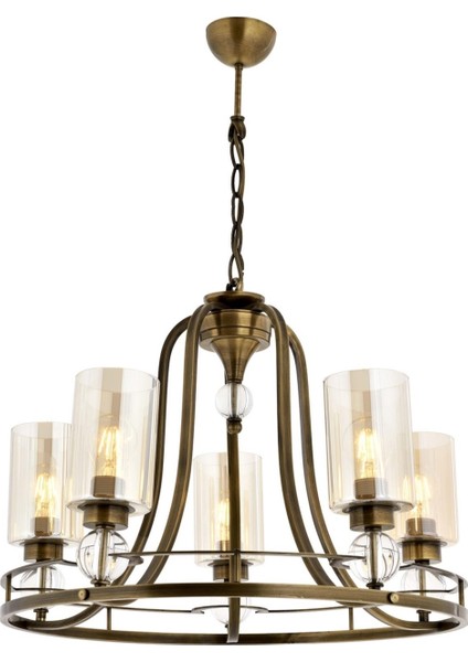 AV-1597-5E Eskitme Kaplama Modern Avize E27 Metal Cam 62cm fırsatları