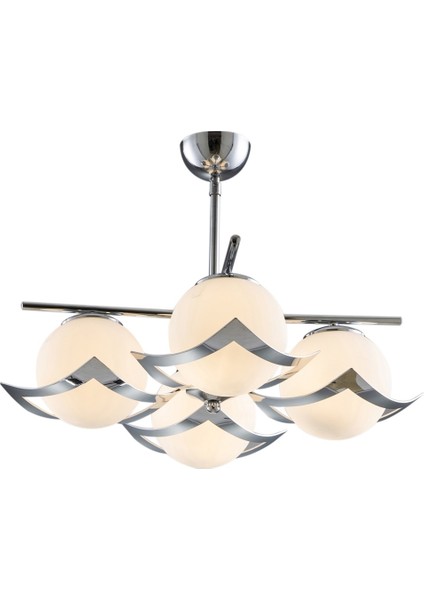 AV-4117-4K Krom Kaplama Modern Avize E27 Metal Cam 60cm