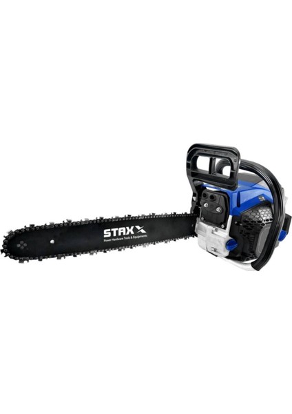 Staxx Power Techno 4.3 Hp 50 cm Pala Tam Professional Çift Egzoz Ağaç Motoru Motorlu Testere Hızar 58 cc