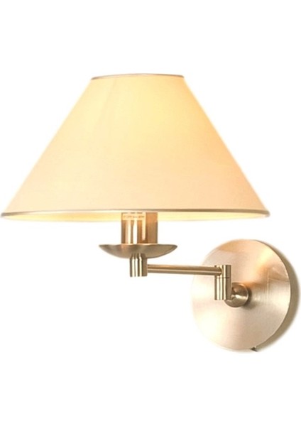 HAP-9001-1N Nikel Kaplama Aplik E27 Metal Kumaş 20x24cm