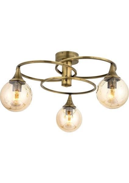 AR-1661-3E Eskitme Kaplama Modern Avize E27 Metal Cam 60cm indirimleri