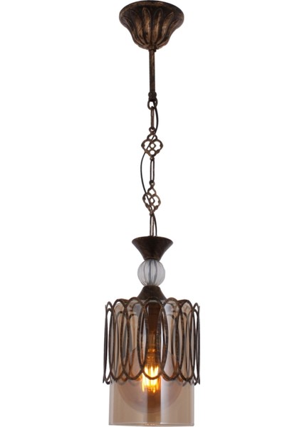 AV-4149-1E Eskitme Kaplama Modern Avize E27 Metal Cam 13cm indirimleri