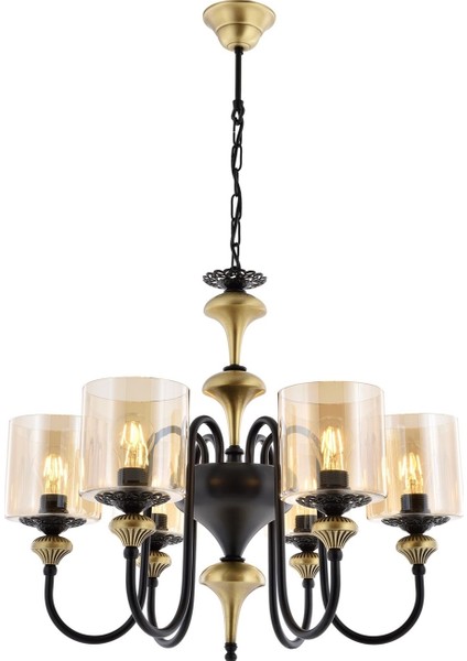 AV-4161-6E Eskitme Kaplama Modern Avize E27 Metal Cam 62cm