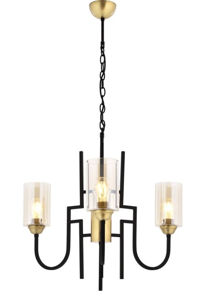 AV-4163-3E Eskitme Kaplama Modern Avize E27 Metal Cam 62cm indirimleri