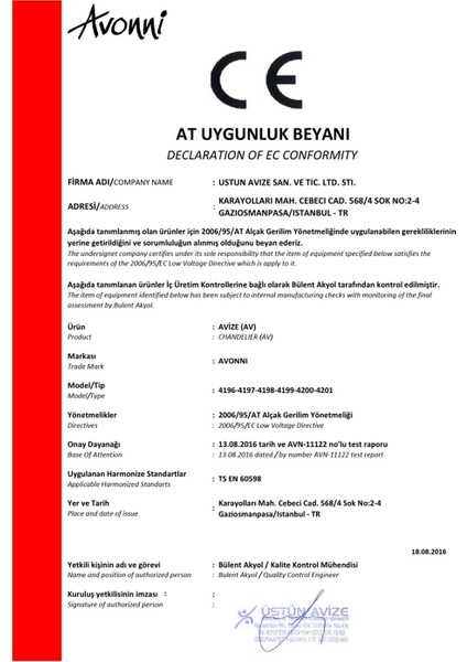 AV-4196-5B Beyaz Boyalı Modern Avize E27 Metal Cam 56cm