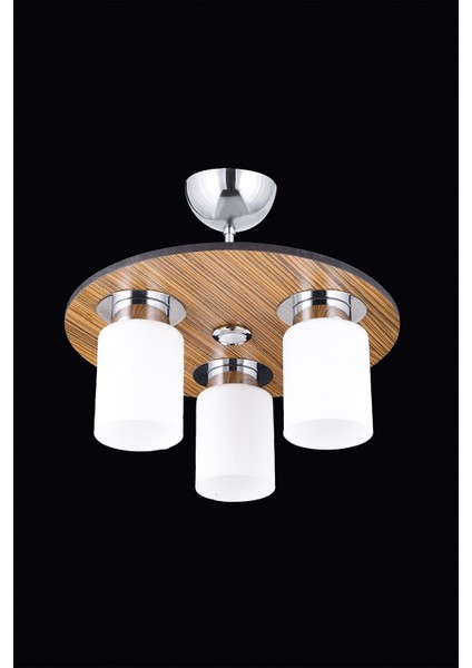 AR-65007-3D-BKK Kahverengi Boyalı Modern Avize E14 Ahşap 35cm fırsatları