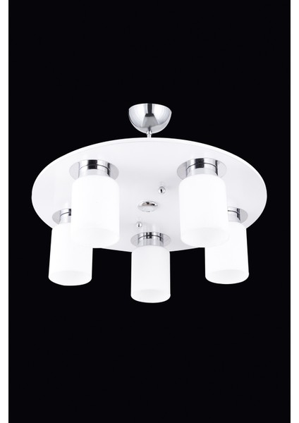 AR-65007-5D-BBY Beyaz Boyalı Modern Avize E14 Ahşap 45cm fırsatları