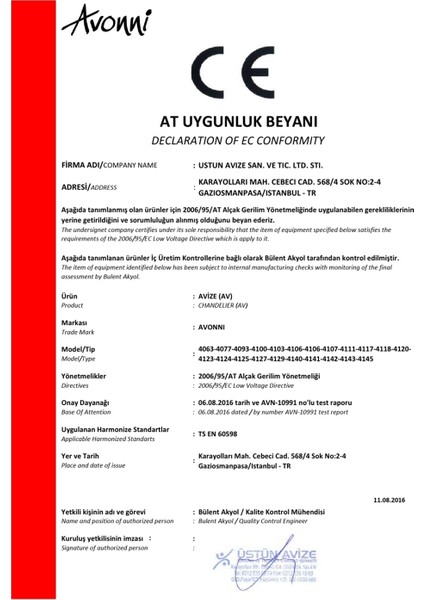 AV-4117-1B Beyaz Boyalı Modern Avize E27 Metal Cam 33x25cm