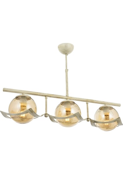 AV-4117-3BY Beyaz Boyalı Modern Avize E27 Metal Cam 75x25cm fırsatları