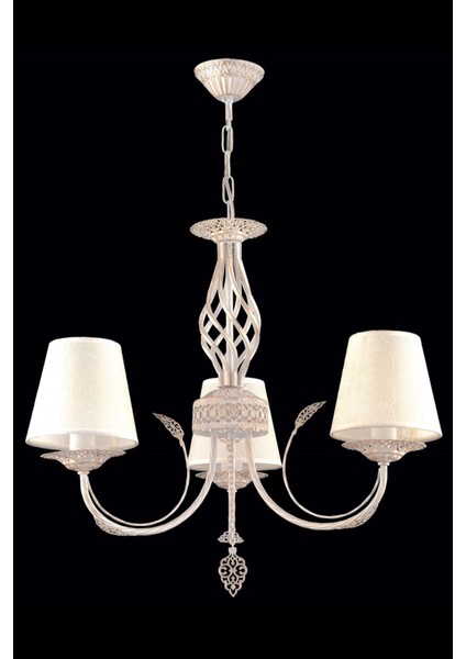 AV-65112-3F Ferforje Boyalı Klasik Avize E14 Metal 55cm fiyatları
